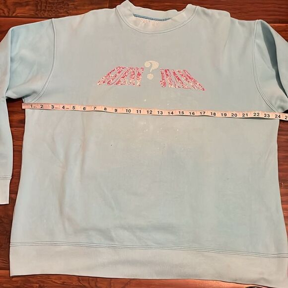 Vintage Guess Blue Distressed Pullover Sweatshirt - Picture 5 of 10